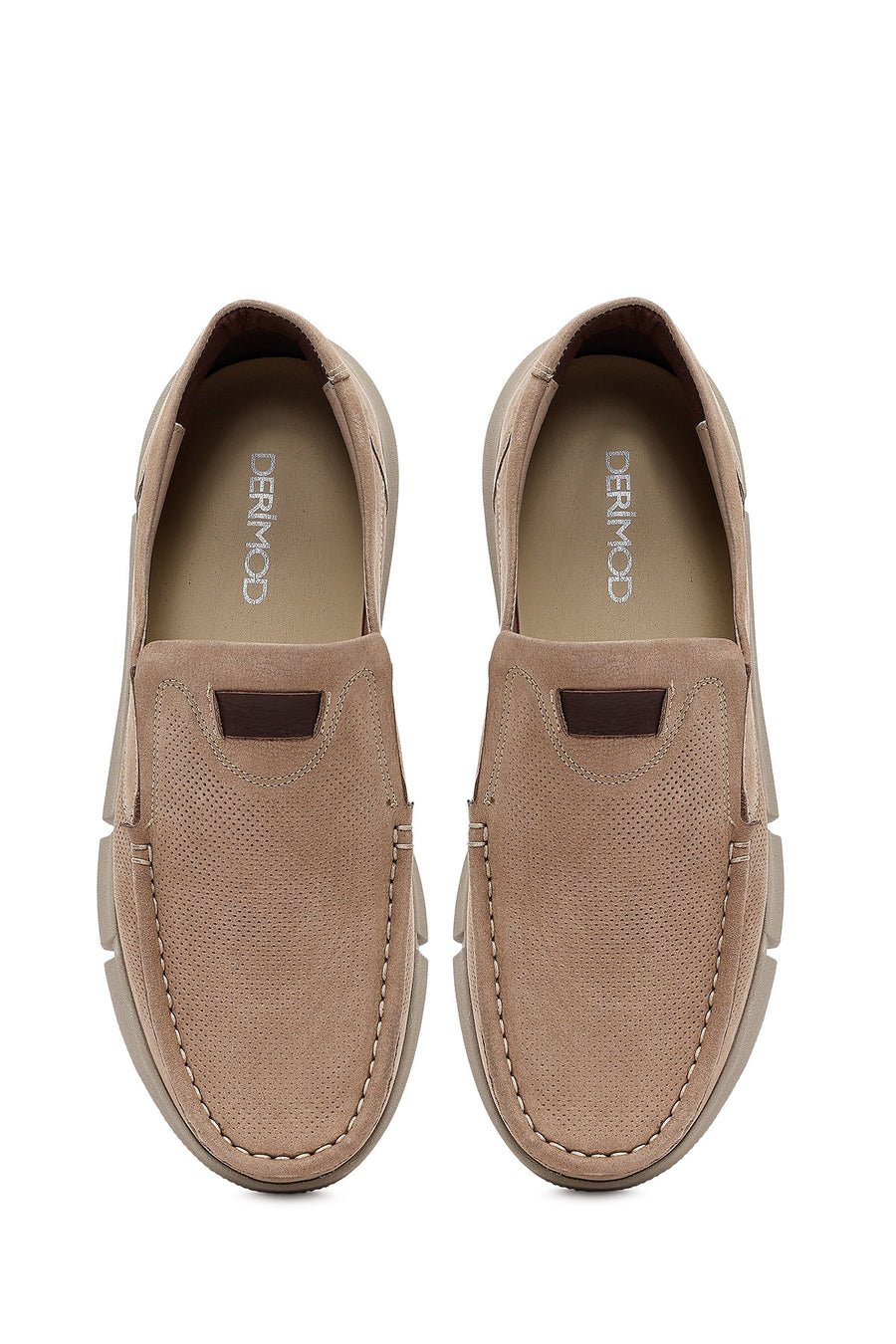 Men's Beige Nubuck Leather Casual Loafer