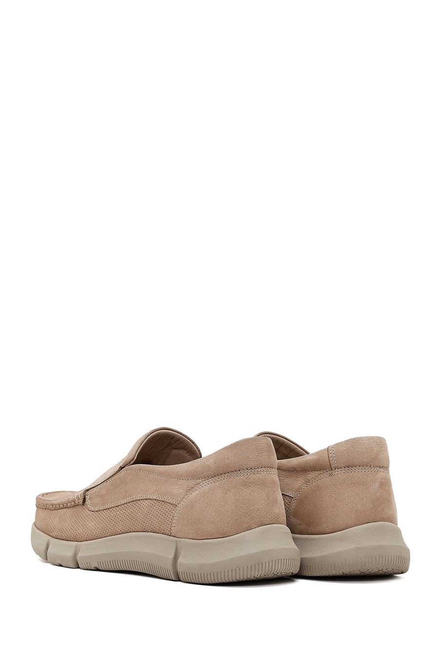 Men's Beige Nubuck Leather Casual Loafer