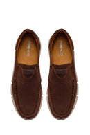 Erkek Kahverengi Nubuk Deri Casual Loafer | Derimod