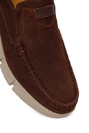 Erkek Kahverengi Nubuk Deri Casual Loafer | Derimod