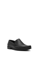 Erkek Siyah Deri Loafer | Derimod
