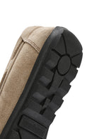 Men's Beige Tassel Suede Leather Loafer | Derimod