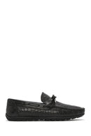 Erkek Siyah Kroko Deri Loafer | Derimod
