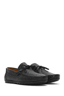 Erkek Siyah Kroko Deri Loafer | Derimod