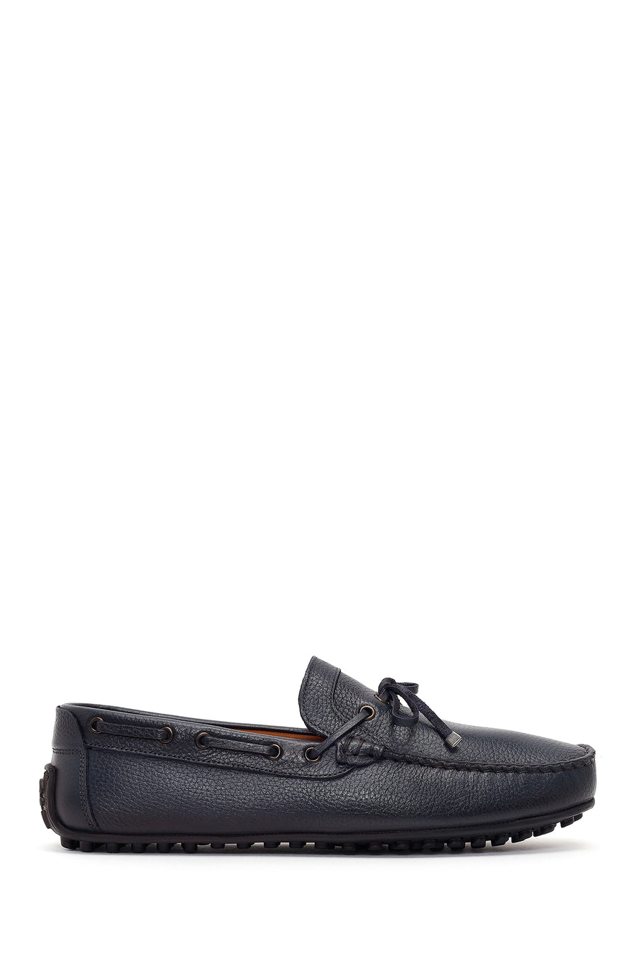 Erkek Lacivert Püsküllü Deri Loafer 26SFD7548FT | Derimod