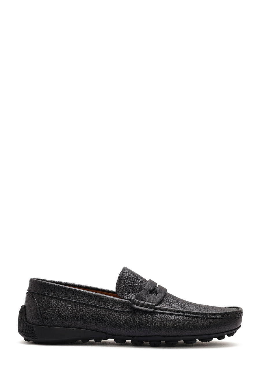 Erkek Siyah Deri Loafer 26SFD7551FT | Derimod