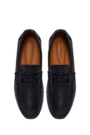 Erkek Siyah Tokalı Deri Loafer | Derimod