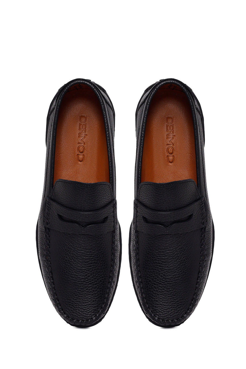 Erkek Siyah Deri Casual Loafer