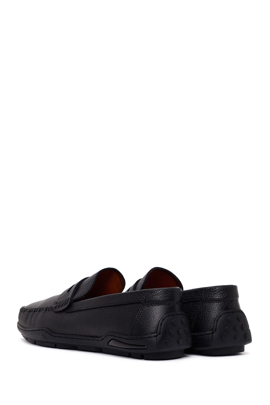 Erkek Siyah Deri Casual Loafer