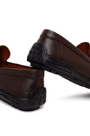 Erkek Kahverengi Deri Casual Loafer | Derimod