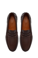 Erkek Kahverengi Deri Casual Loafer | Derimod