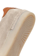 Erkek Bej Bağcıklı Süet Deri Sneaker | Derimod