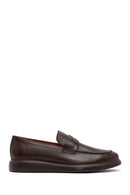 Erkek Kahverengi Deri Casual Loafer | Derimod