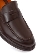 Erkek Kahverengi Deri Casual Loafer | Derimod