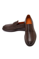Erkek Kahverengi Deri Casual Loafer | Derimod