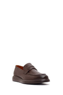 Erkek Kahverengi Deri Casual Loafer | Derimod