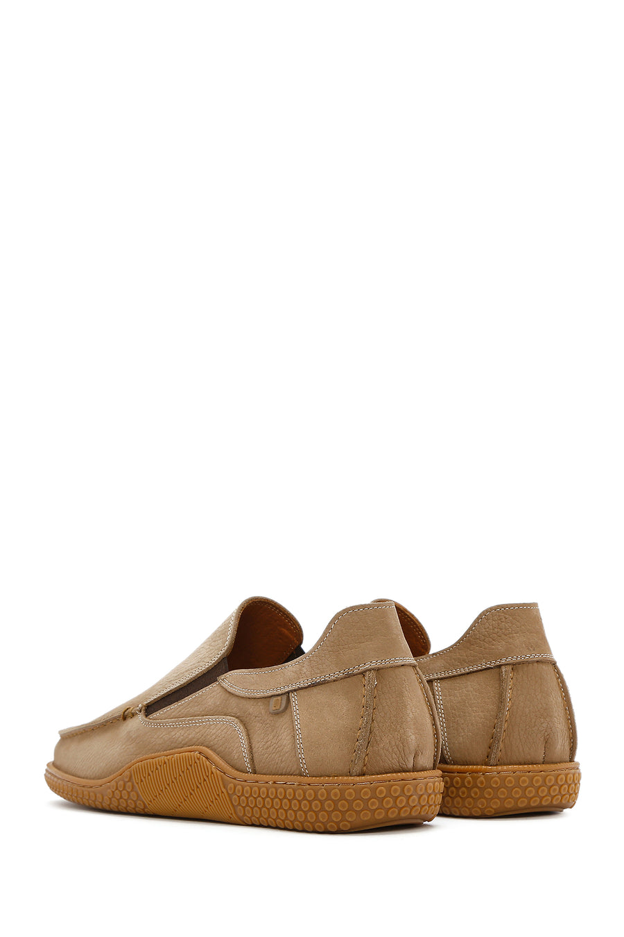 Men's Beige Nubuck Leather Comfort Loafer