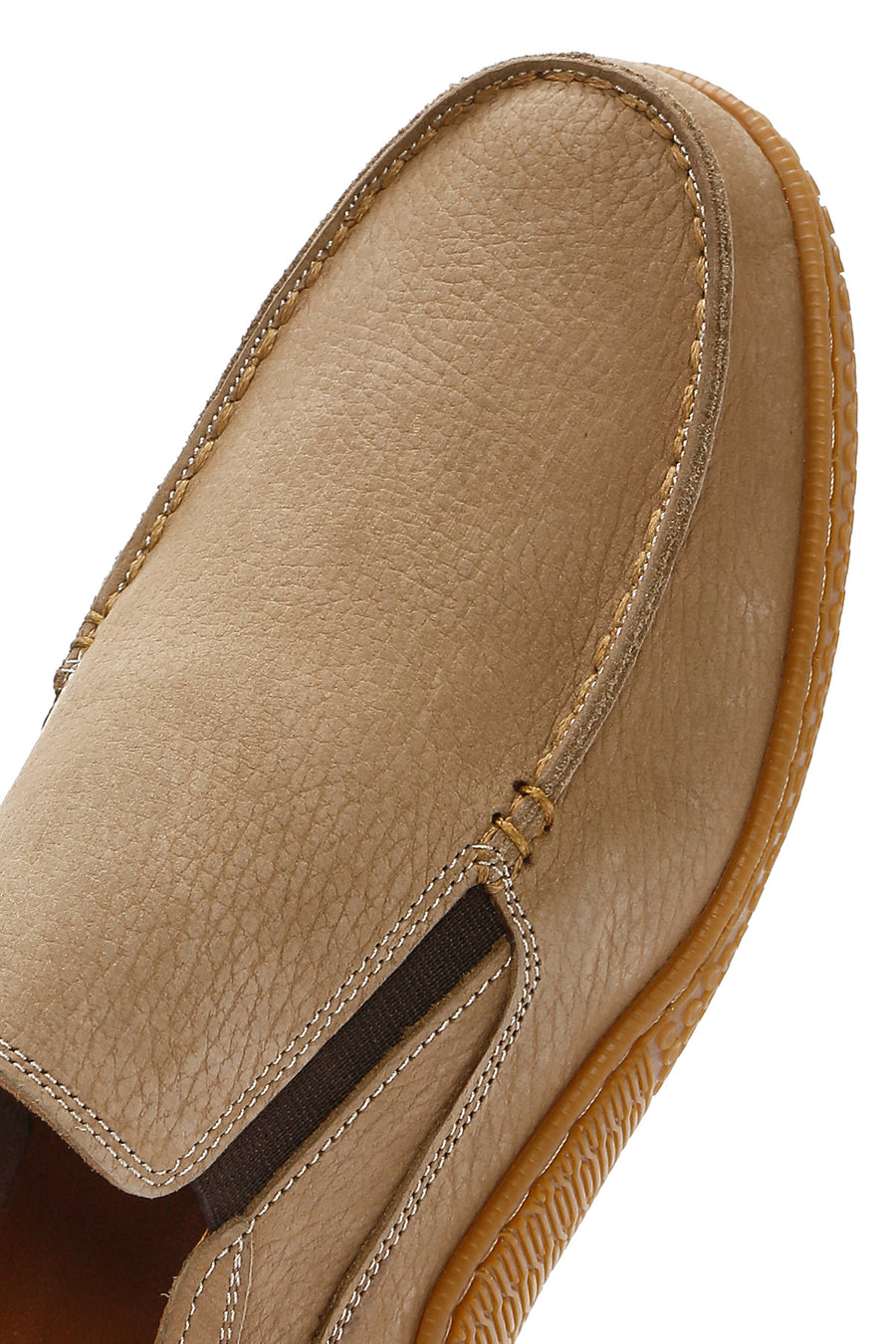 Men's Beige Nubuck Leather Comfort Loafer