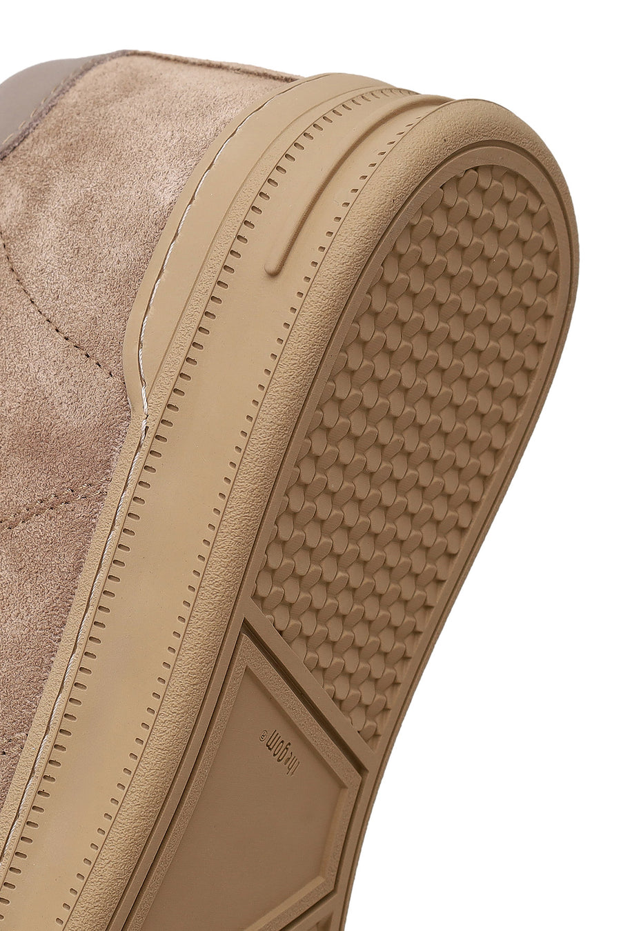 Male Beige Lace-Up Suede Leather Sneaker