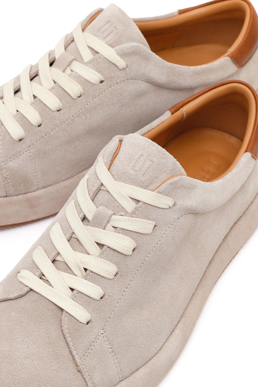 Erkek Gri Bağcıklı Süet Deri Sneaker