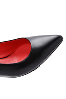 Derimod Gritti Women's Black Open Back Short Thick Heeled Leather Shoes | Derimod