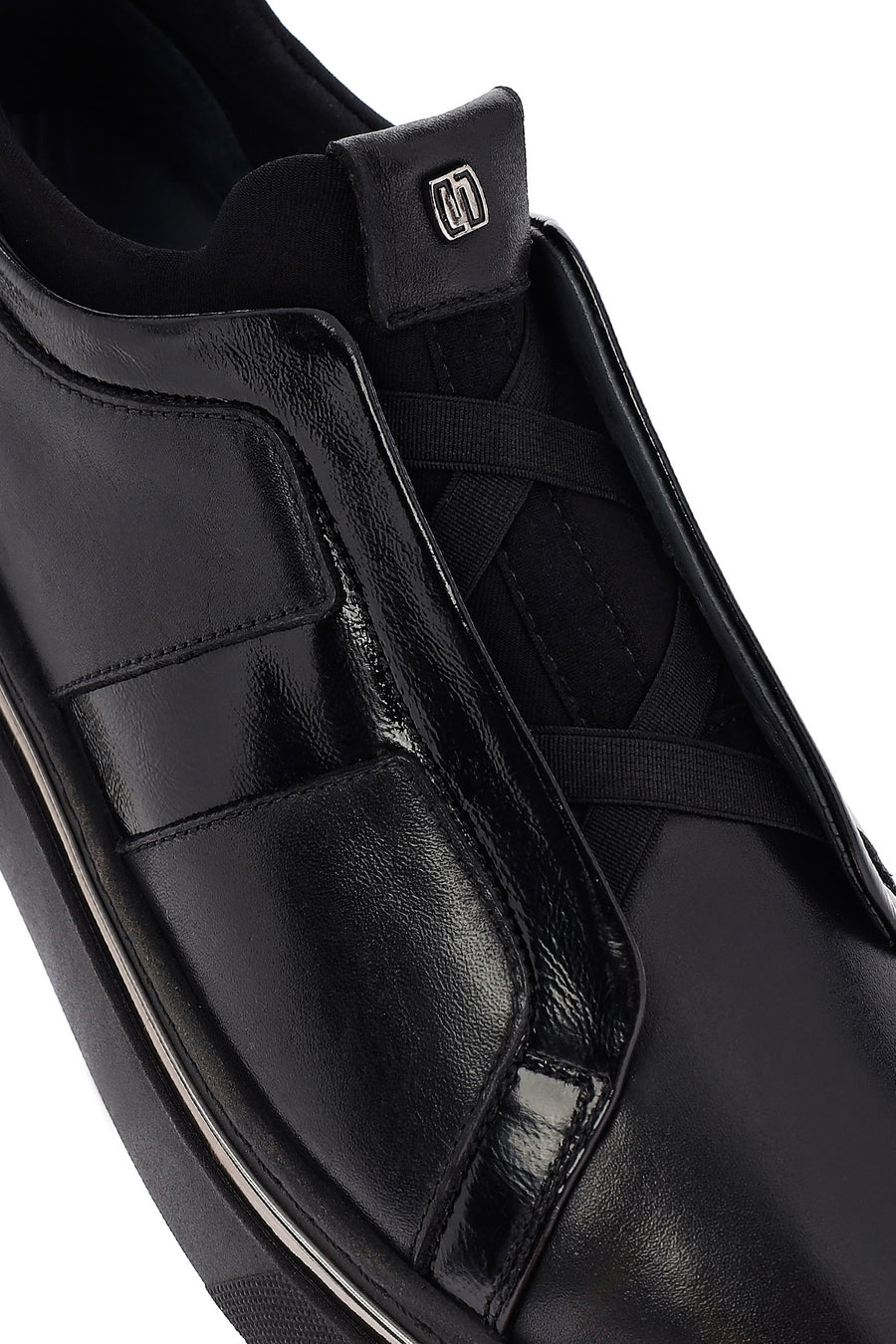 Erkek Siyah Deri Sneaker