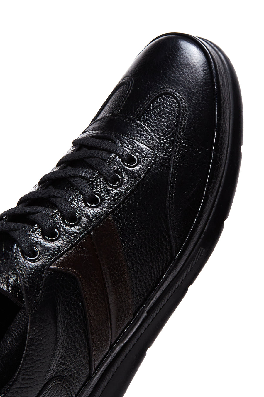 Men's Black Leather Sneaker