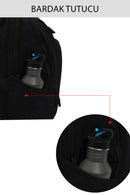Unisex Black Fabric Backpack | Derimod