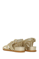 Woman Gold Metallic Sandal | Derimod