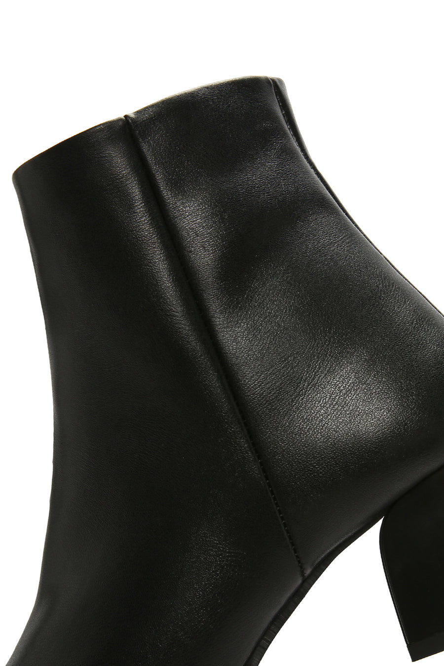 Women's Black Zippered Heeled Boots