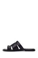 Kadın Siyah Deri Terlik | Derimod