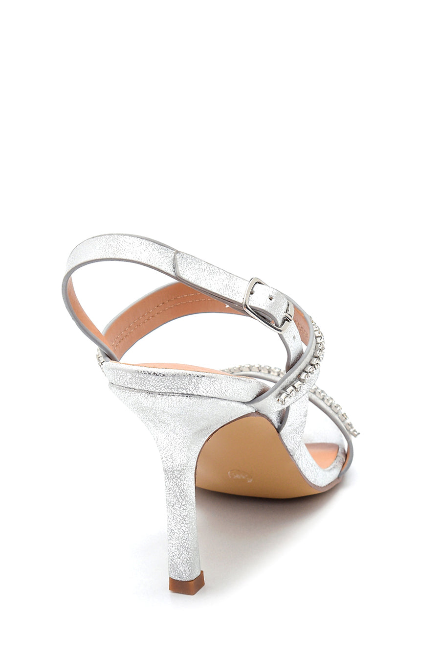 Women's Stone Detailed Casual Heeled Sandals