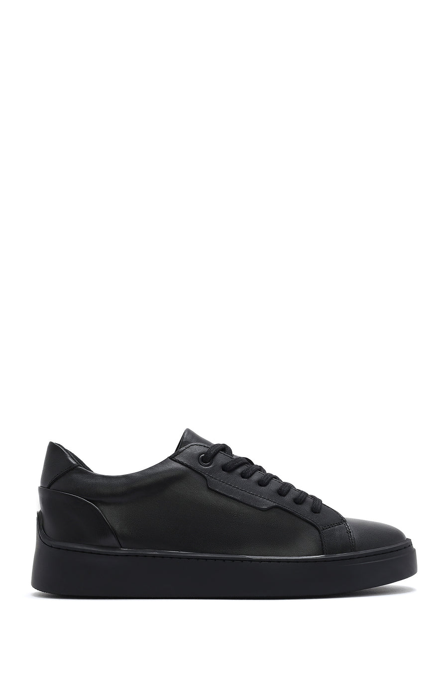 Erkek Siyah Bağcıklı Deri Sneaker 26SFD660018 | Derimod