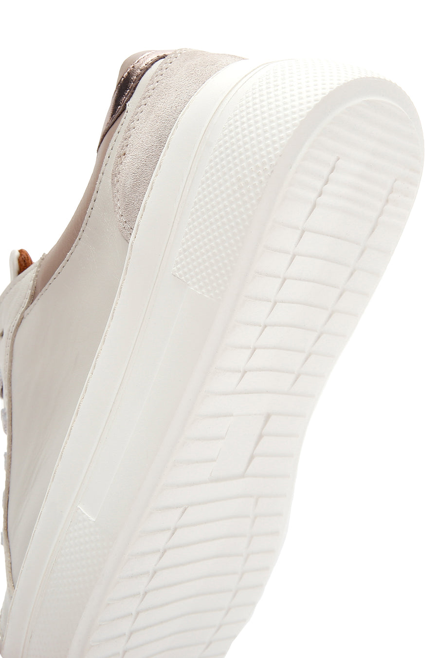 Kadın Bej Deri Kalın Tabanlı Sneaker