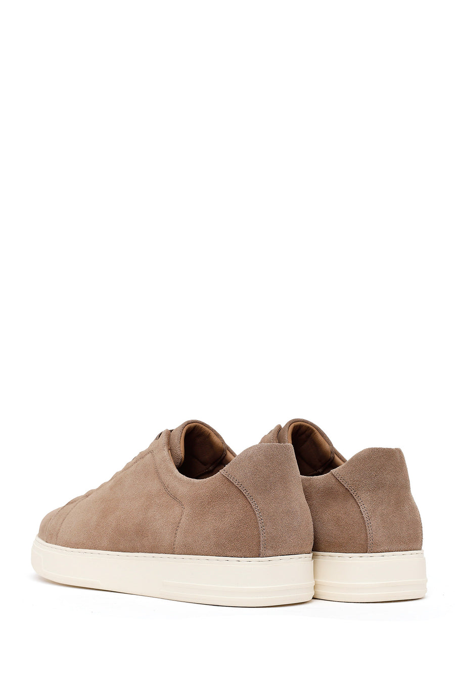 Male Beige Lace-up Suede Leather Sneaker