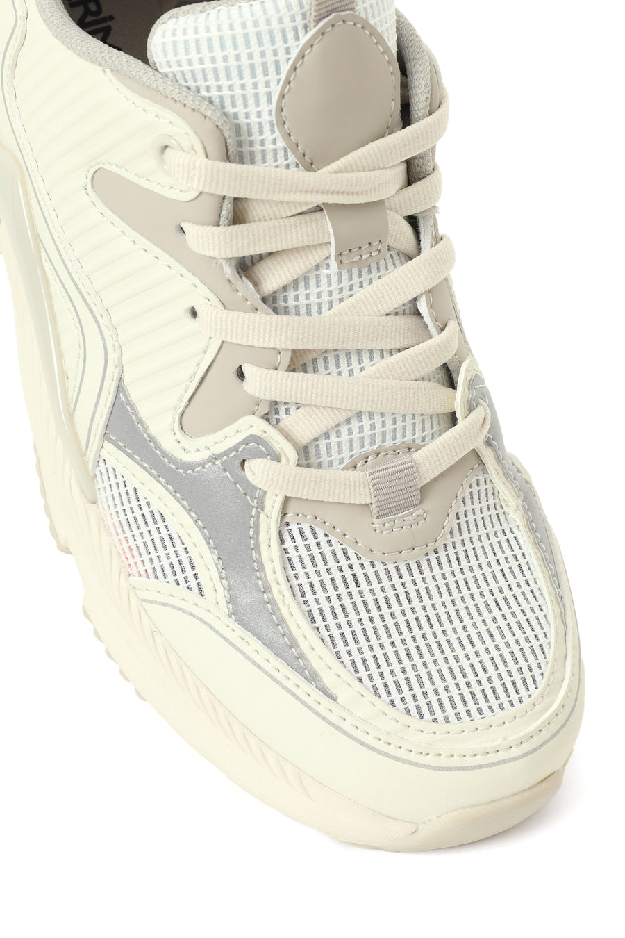 Kadın Gri Kalın Tabanlı Bağcıklı Sneaker