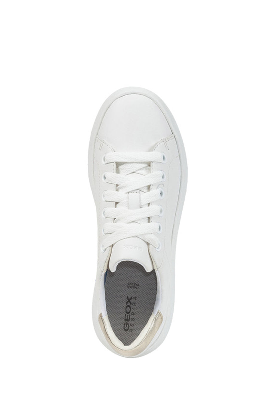 Geox Kadın Beyaz Spherica Ec4.1 Deri Bağcıklı Sneaker