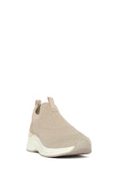 Derimod Zero Women's Beige Thick-Soled Fabric Sneakers | Derimod
