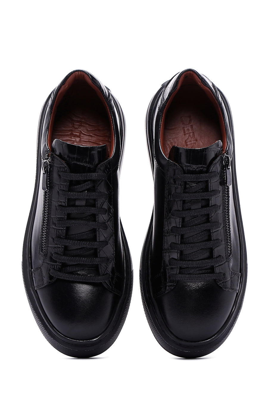 Erkek Siyah Deri Sneaker