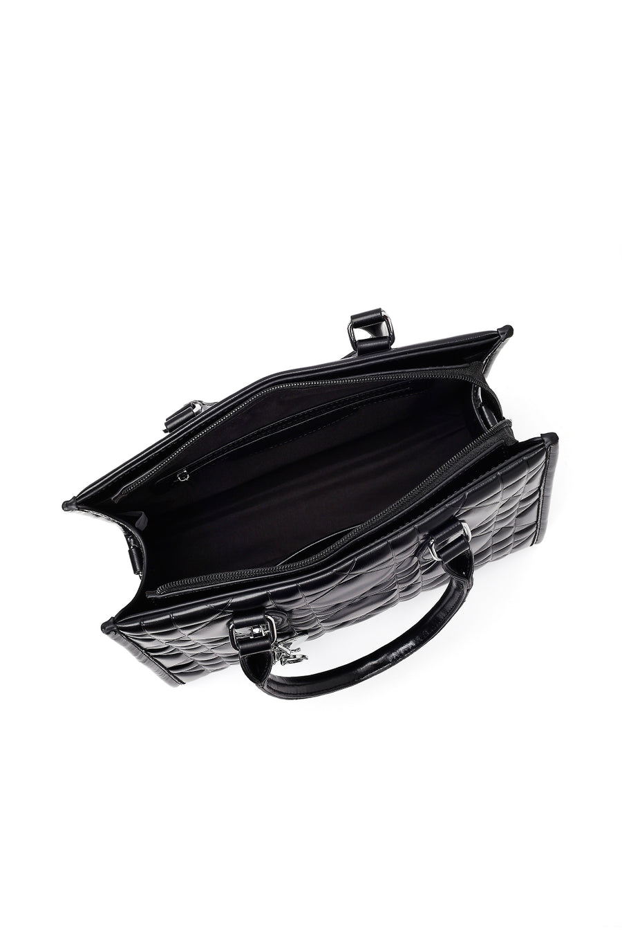 Woman Black Long-Strap Quilted Classic Shoulder Bag