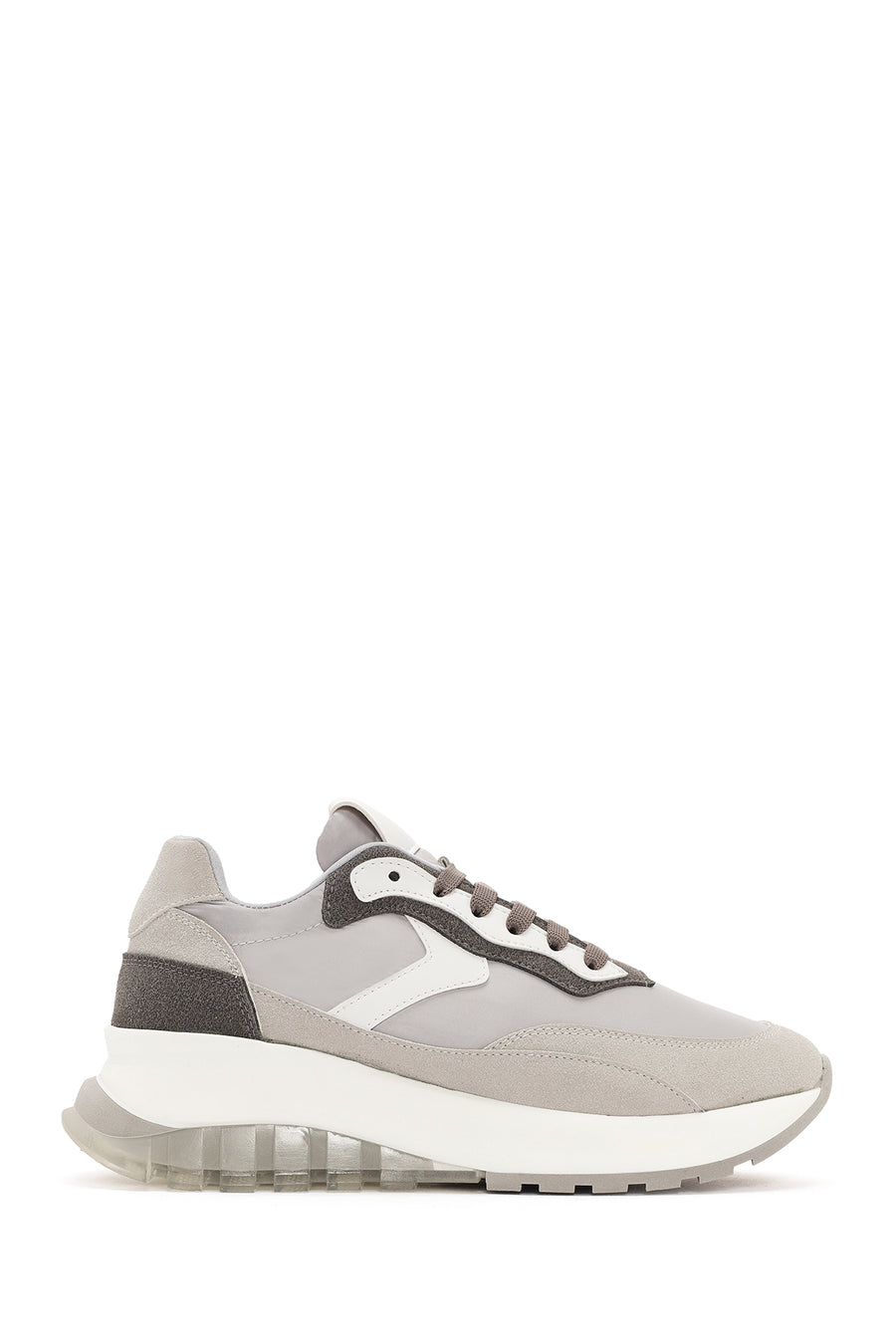 Women's Gray Lace-up Thick-Sole Sports Sneaker 24SFE135014 | Derimod