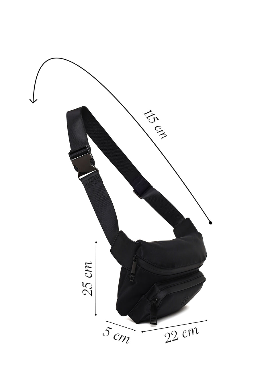 Male Black Mini Crossbody Bag
