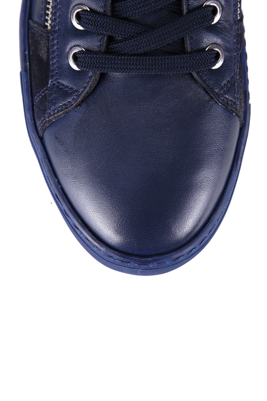 Men's Leather Shoes with Zipper Detail