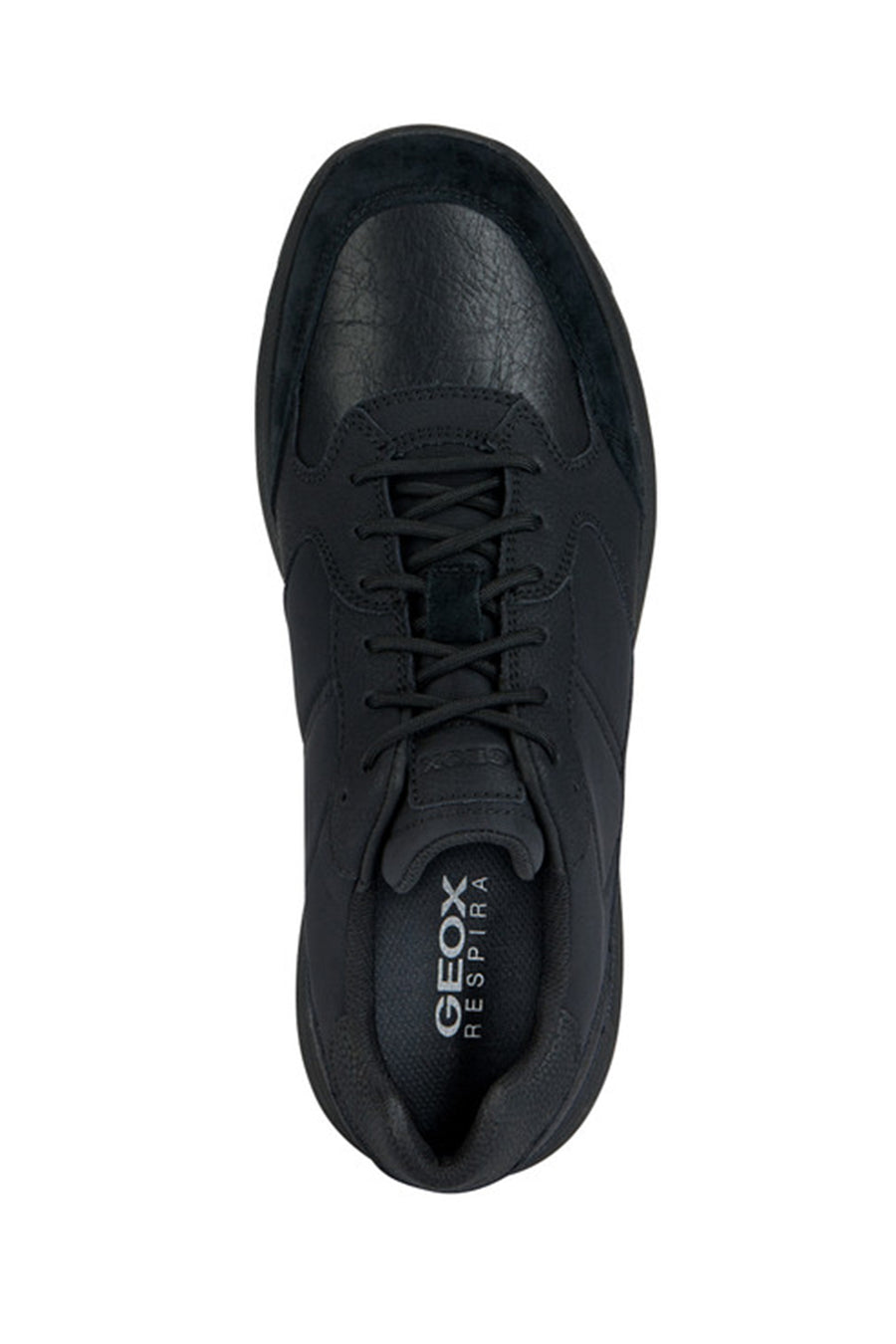 Geox Erkek Siyah Bağcıklı Deri Sneaker
