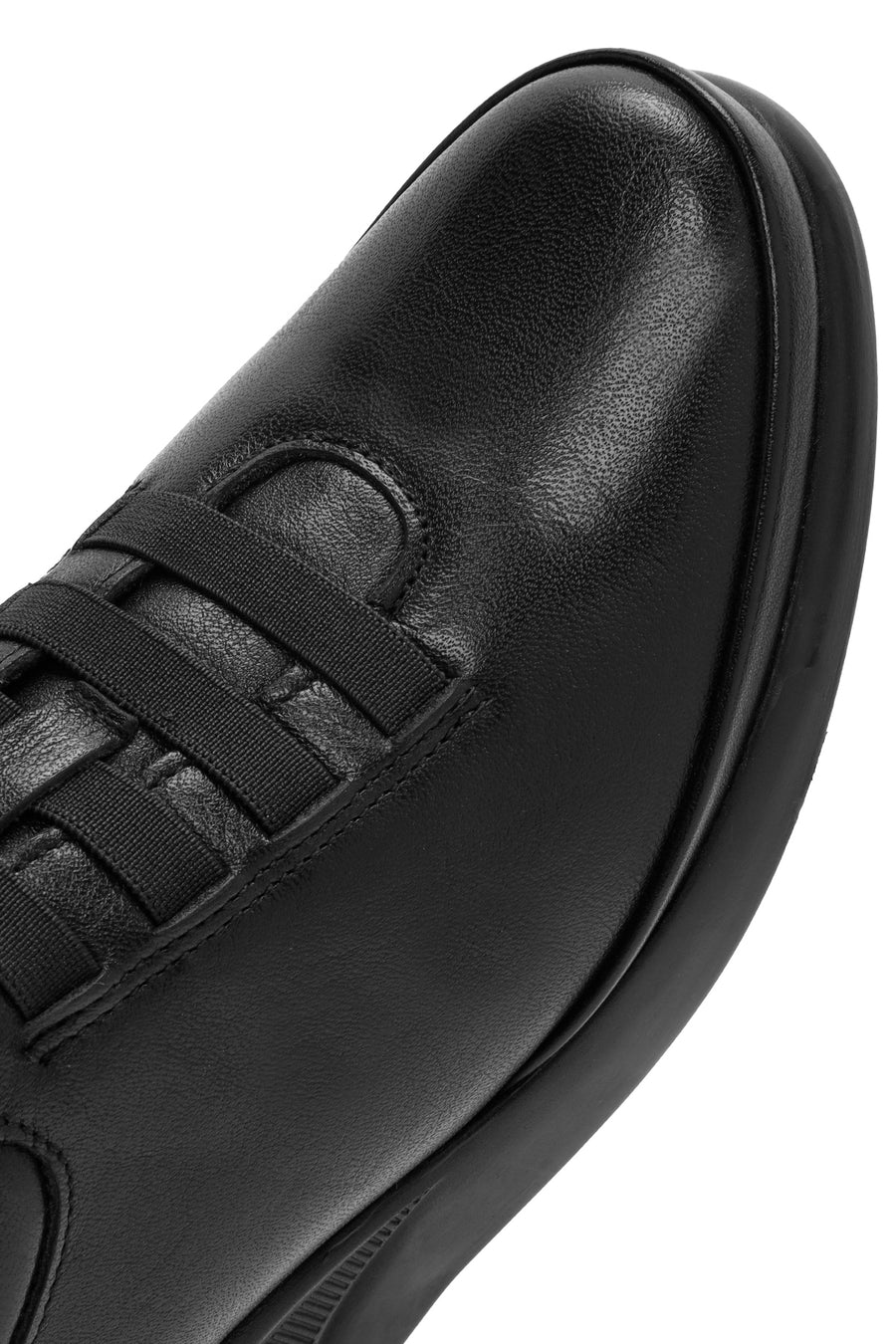 Women's Black Leather Comfort Shoes