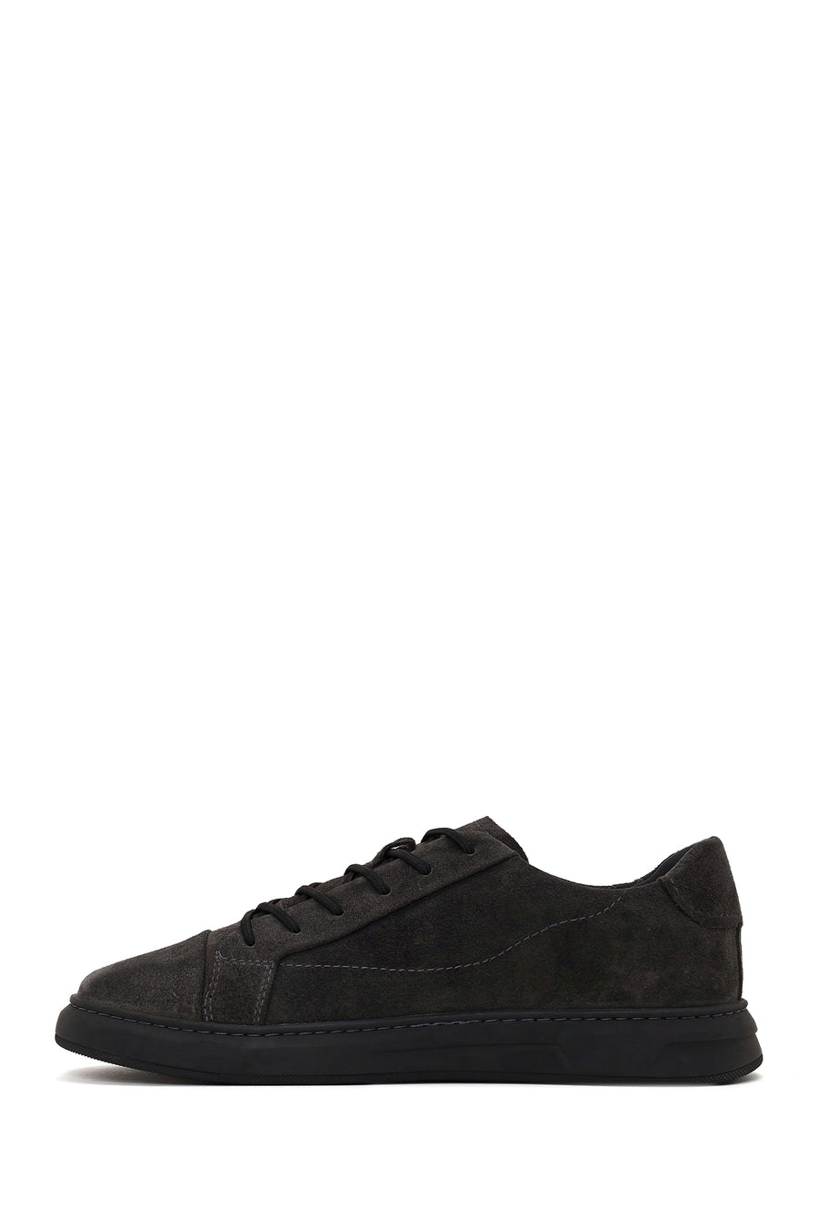 Male Anthracite Lace-up Suede Leather Sneaker