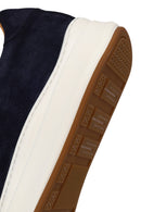 Male Navy Blue Lace-up Thick-soled Suede Leather Sneaker | Derimod
