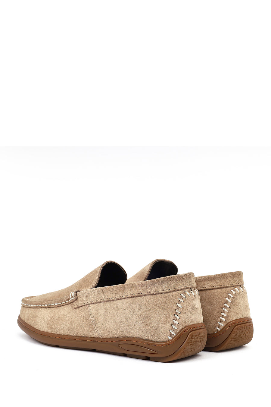 Erkek Vizon Süet Deri Casual Loafer