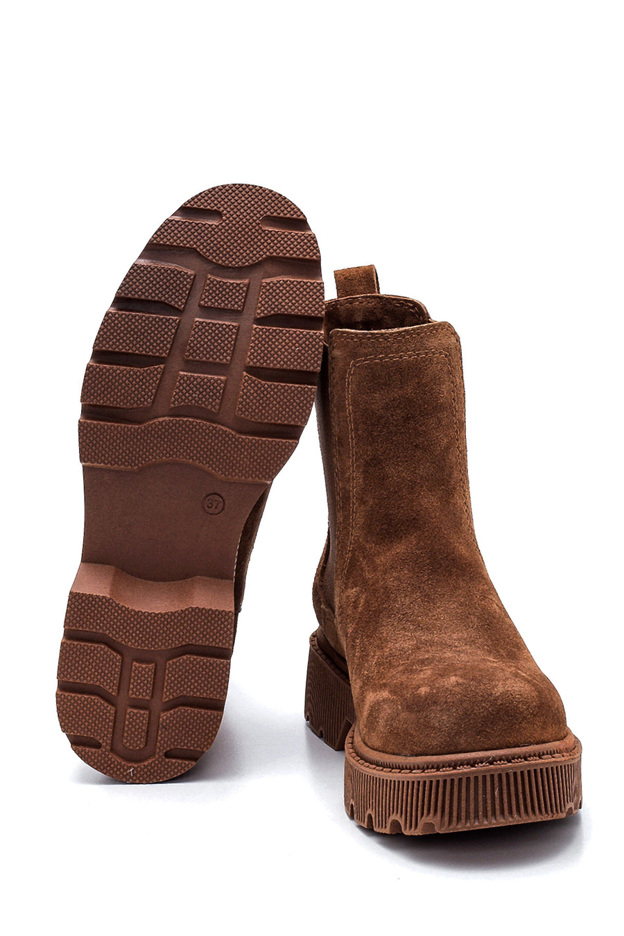 Women's Leather Suede Chelsea Boots
