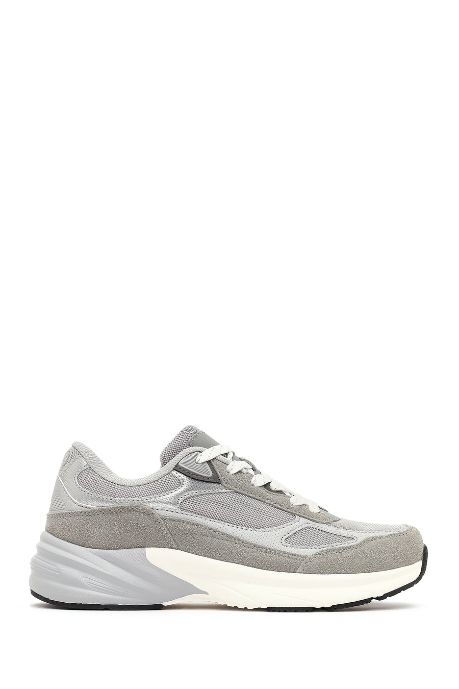 Kadın Gri Bağcıklı Kalın Tabanlı Sneaker 25AFD494014 | Derimod